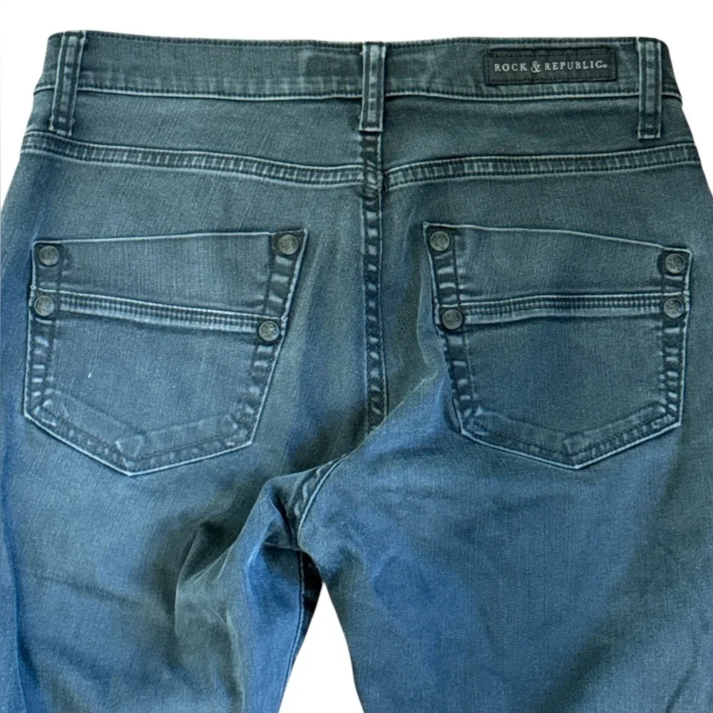 Rock & Republic Kashmiere Skinny Jeans Gray Wash Size 8